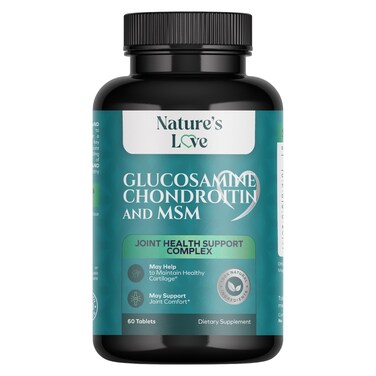 Nature's Love Glucosamine Chondroitin and MSM Dietary Supplement 60 Tablets