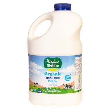 Meliha Fresh Organic Full Fat Milk 2L