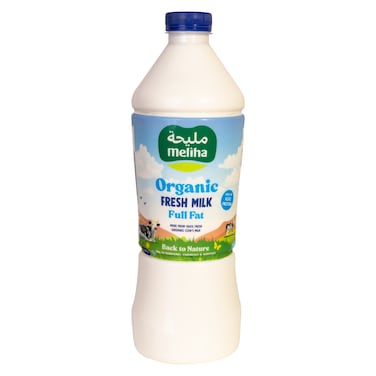 Meliha Fresh Organic Full Fat Milk 1L