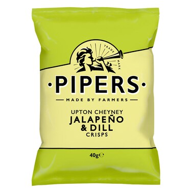 Pipers Upton Cheyney Jalapeno and Dill Crisps 40g