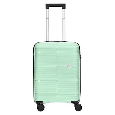 Carlton Alton 8 Wheel Luggage Hard Trolley Light Green 55cm