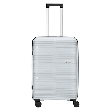 Carlton Alton 8 Wheel Luggage Hard Trolley Light Grey 65cm