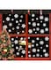 Silk Route Design 3 Christmas Navidad Snowflake Window Clings Stickers for Glass, Sdqt238 White