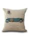 Printed Painted Linen Pillowcase Combination Beige 45x45cm