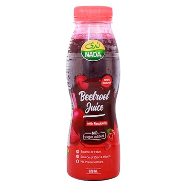 ندى عصير بنجر بالتوت الأحمر بدون سكر 320 ملل