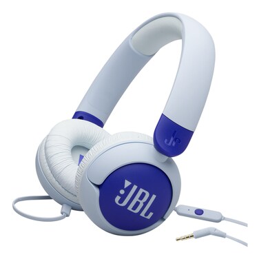 JBL Junior 320 Wired On-Ear Headphones with Mic for Kids Blue 3 Years and above