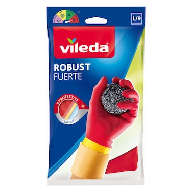 Vileda Robust Protector Gloves Large Size 9 2 PCS