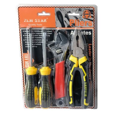 زي أل أم طقم مفكات ومفتاح ربط وكماشة على شكل نجمة