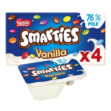 Nestle Smarties Vanilla Flavour Yogurt Split Pot 428g