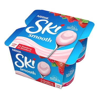 Nestle Ski Smooth Raspberry and Strawberry Yoghurt 450g