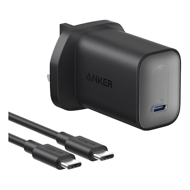 Anker Nano Wall Charger Black 100W with USB-C To USB-C Data Sync And Charging Cable Black