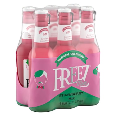 فريز ميكس  مشروب غازي بنكهة الفراولة، 275 ملل، حزمة من 6