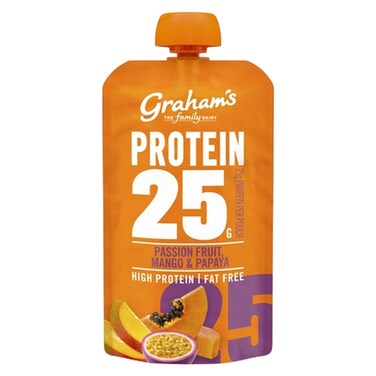 Graham's 25g Protein Passion Fruit Mango And Papaya Yogurt Pouch 200g