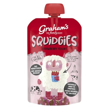 Graham's Squidgies Strawberry Yogurt Pouch 100g