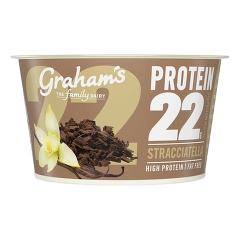 Graham&#39;s 22g Protein Stracciatella Yogurt Pot 200g