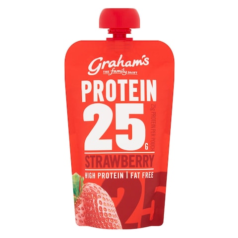 Graham&#39;s 25g Protein Strawberry Yogurt Pouch 200g