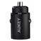 Aukey 2 Port USB-C To USB-C Car Charger Black 30W