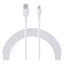 Aukey Circlet AC Nylon Braided USB-A To USB-C Data Sync And Charging Cable White 1m