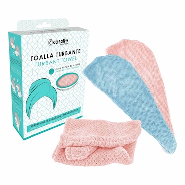 Casalfe Turban Hair Towel with Button Closure