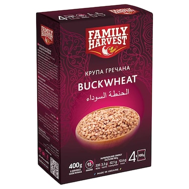 Family Harvest Buckwheat Boil-in-bags, 400g