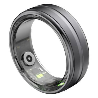 Cellairis Aluminium Smart Ring, Dark Grey, Size 12