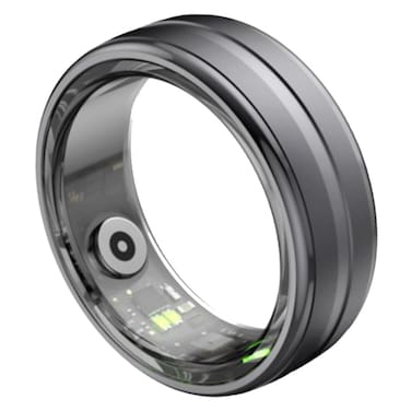 Cellairis Aluminium Smart Ring, Dark Grey, Size 9