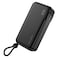 Cellairis Trek Power Bank With Built-in Charging Cable And Adapter Black 10000mAh