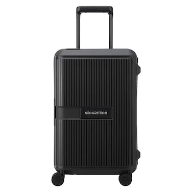 Delsey Paris Securitech Stone 4 Double Wheels Luggage Hard Trolley Black 55cm