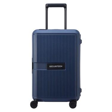 Delsey Paris Securitech Stone 4 Double Wheels Luggage Hard Trolley Navy 55cm