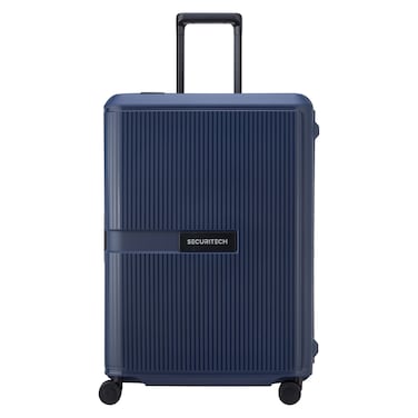 Delsey Paris Securitech Stone 4 Double Wheels Luggage Hard Trolley Navy 70cm