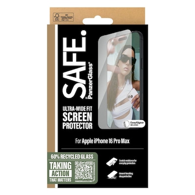 PanzerGlass Safe Ultra-Wide Fit Screen Protector For Apple iPhone 16 Pro Max