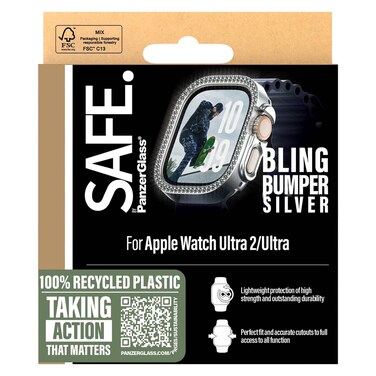 PanzerGlass Safe Bling Bumper Screen Protector For Apple Watch Ultra 2 And Ultra Silver
