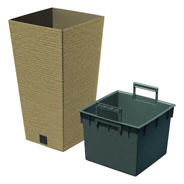 بروسبيربلاست فورو أصيص زهور مربع صديق للبيئة 34 × 34 × 66 سم