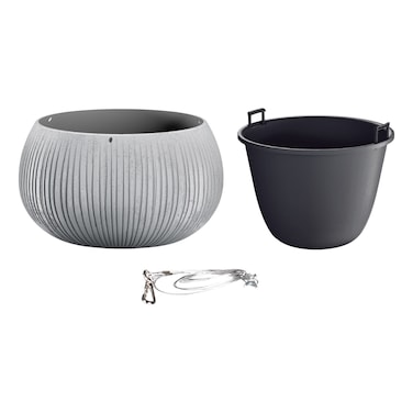 Prosperplast Beton Bowl Flower Pot Concrete 37x21cm