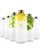 ATK_Glass Water Bottles 6 Pack 1000ML With Stainless Steel Lids -Leak Proof Caps-Refillable Water Bottles-Reusable and Perfect For Travel and Storing Beverages Juice (1000 ML SET OF 6)