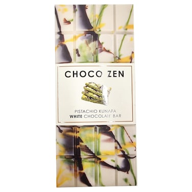 Choco Zen Pistachio Kunafa White Chocolate Bar, 100g
