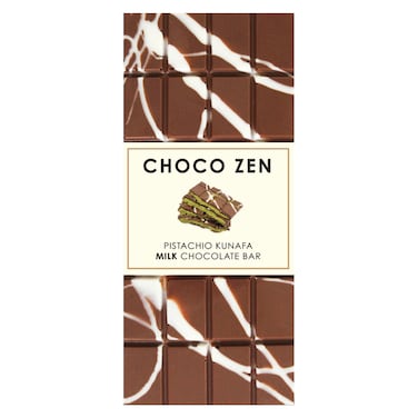 Choco Zen Pistachio Kunafa Milk Chocolate Bar, 100g