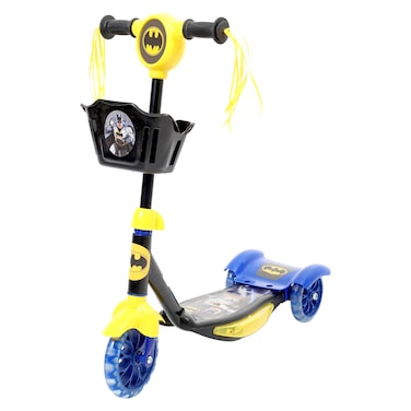 Batman Printed Scooter for Kids Black and Yellow 3 Years and above 61x60x16cm