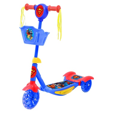 سكوتر بطبعة سوبرمان للأطفال 3 سنوات فما فوق - أحمر وأزرق 61×60×16 سم