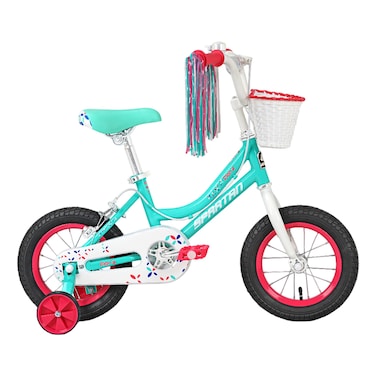 سبارتان فلورا دراجة جبلية - أزرق مخضر لامع، مقاس 12 بوصة