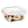 Borosil Glass Klip Square Shaped Food Storage Container 520ml