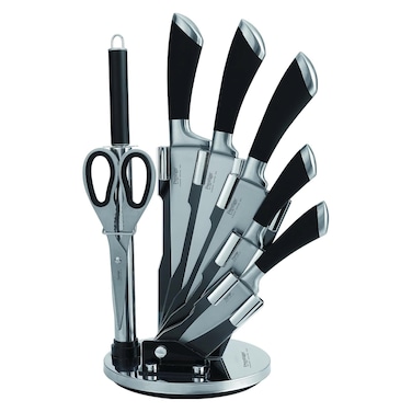 Prestige Knife Set with Acrylic Stand Black 8 PCS