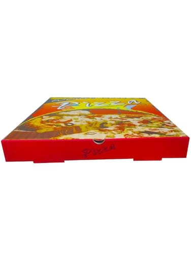 SNH Packing Wow Pizza Box Brown &acirc;&euro;&ldquo; 33x33cm Pizza Boxes Square Flat Cardboard Boxes, Disposable Pizza Box, Restaurantware - 10 Pieces.