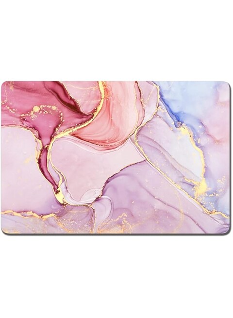 Rnivvi Dog Food Mat, 16&quot;x24&quot; Marble Dog Mat for Food and Water, Absorbent Dog Cat Bowl Mat Protect Floors, Cute Pet Food Mats for Dog and Cat, Anti-Slip Rubber Pet Feeding Mat for Puppy Supplies, Pink