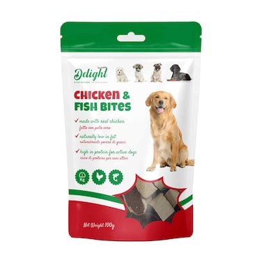 Delight Chicken and Fish Treats Dog Snack 100g
