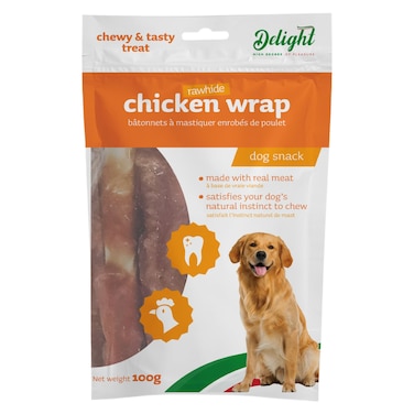 دلايت مكافآت عظم ملفوفة بالدجاج وجبة خفيفة للكلاب 100 غرام