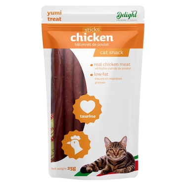 دلايت أصابع دجاج مكافآت وجبة خفيفة للقطط 25 غرام