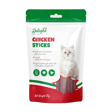 Delight Chicken Sticks Treats Cat Snack 25g