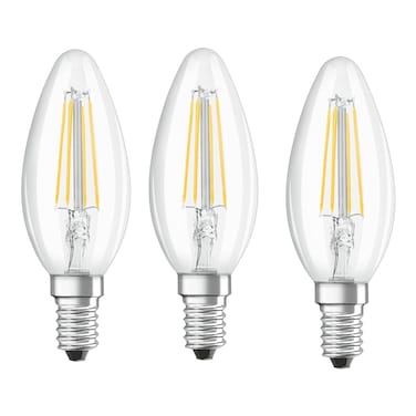 Osram Filament LED Candle Bulb Warm White 4W E14 3 PCS