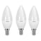 أوسرام لمبة  LED على شكل شمعة  باللون الأبيض الدافئ 4.9 واط E14 3 قطع